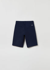 Ovs Kids Boy Solid Colour Chino Bermuda Shorts In Twill